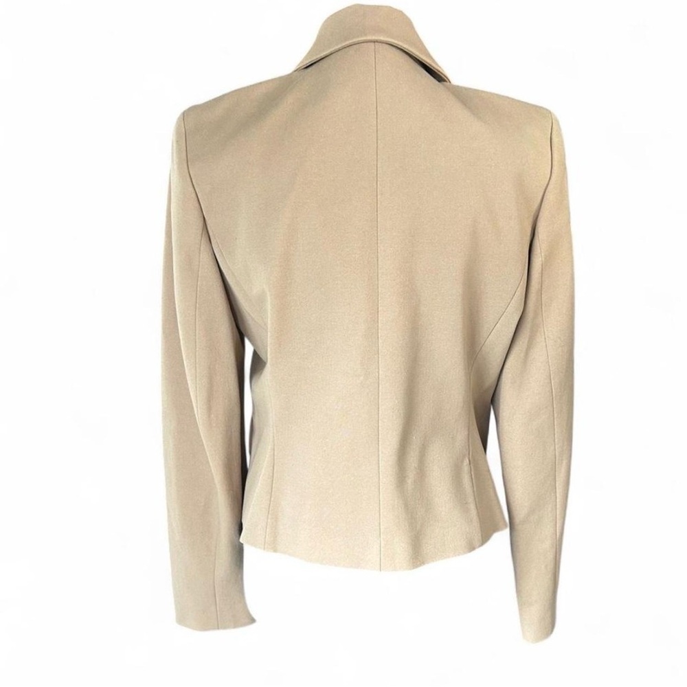 Company Ellen Tracy Blazer Khaki Tan Career Jacket Tailored Office Size 6 $228 - Picture 4 of 8